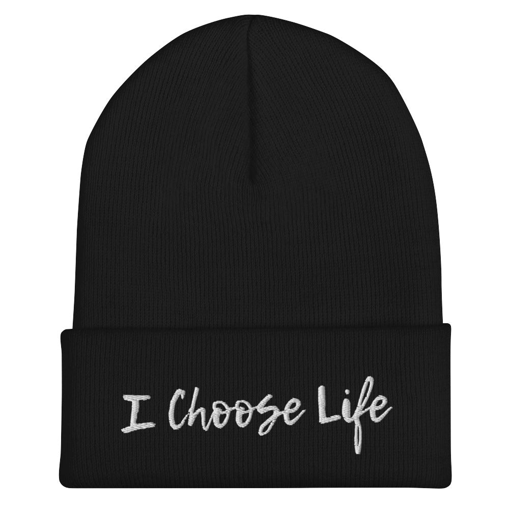 I Choose Life Cuffed Beanie
