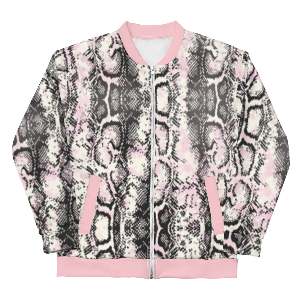 Women’s Pink Snake Bomber Jacket