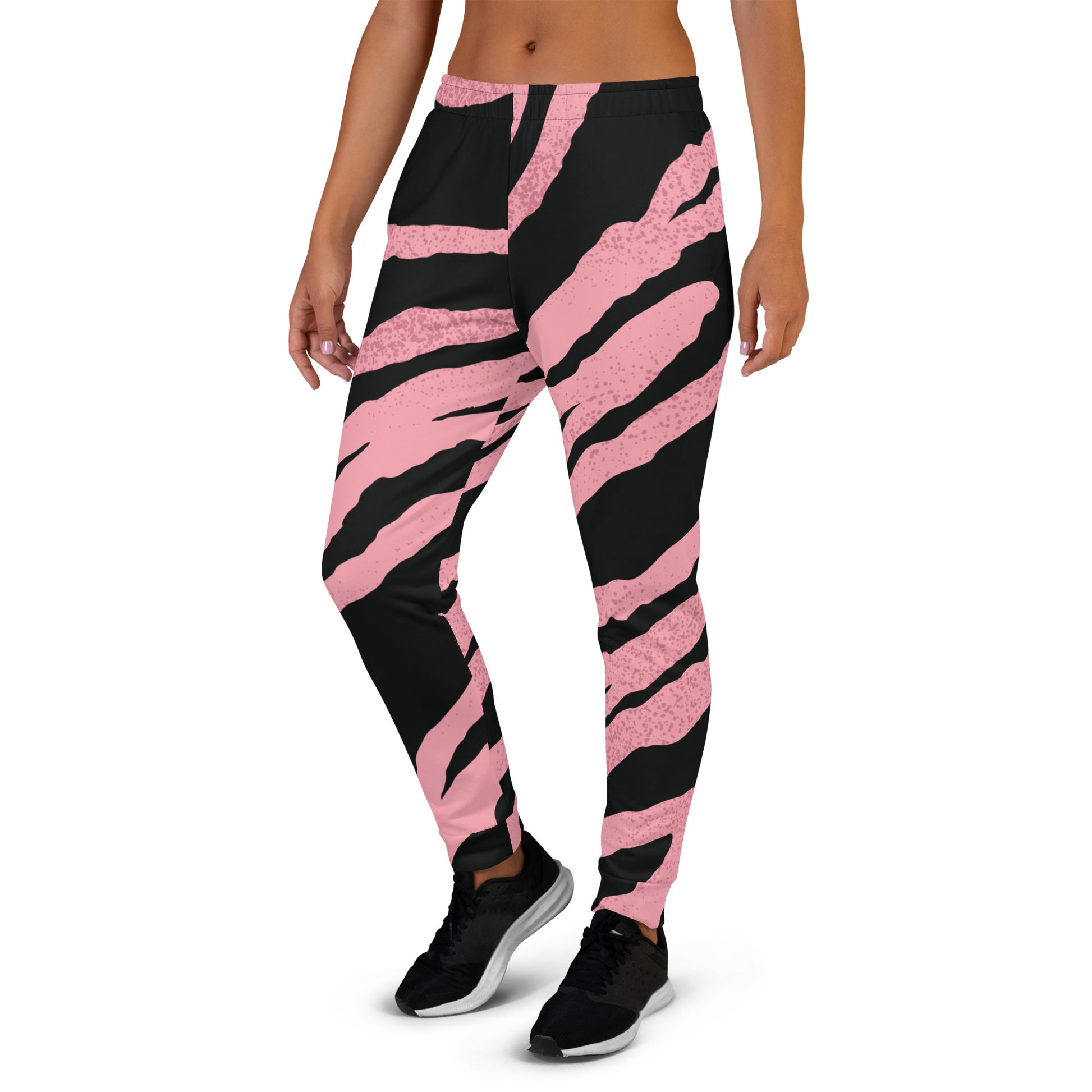 Women's Pink and Black Tiger Joggers