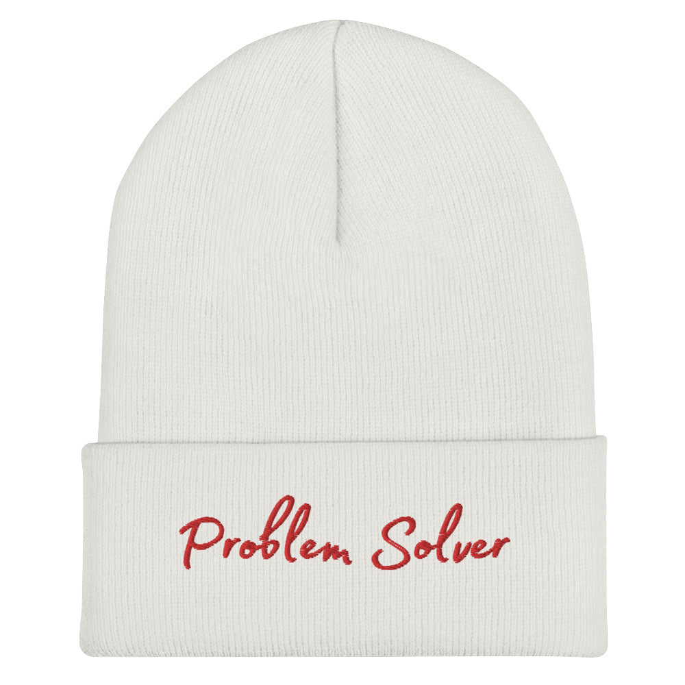 Problem Solver Red Cuff Beanie